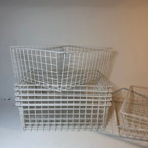 Lote de 10 Cajones Organizadores de Malla Metálica Blancos - imagen 4