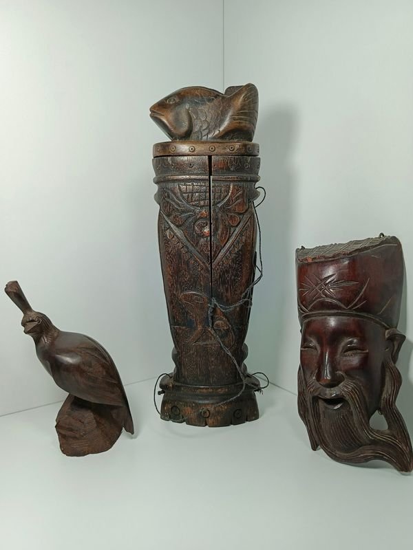 Lote anterior: Figuras en madera dura talladas a mano con detalle y función