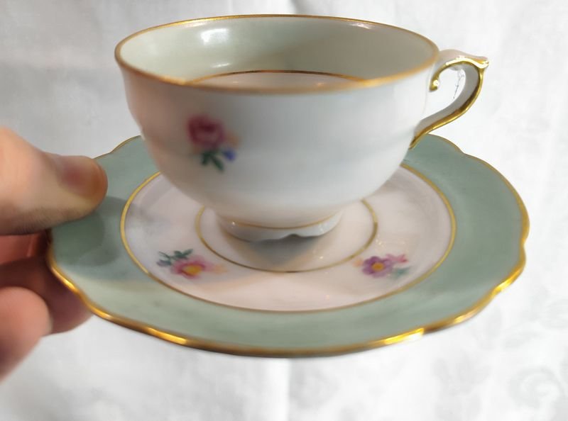 Conjunto de porcelana alemana antigua y japonesa con detalles - imagen 4