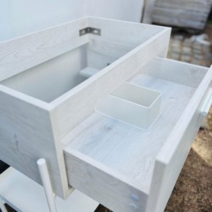 Mueble de Baño Blanco Madera y Hierro 82x80x40 cm - imagen 2