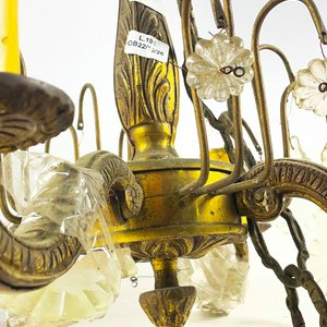 Araña de Bronce con 4 Luces y Cristales - imagen 4