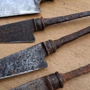 Lote de 4 Hojas de Cuchillo Antiguas para Restaurar - imagen 4