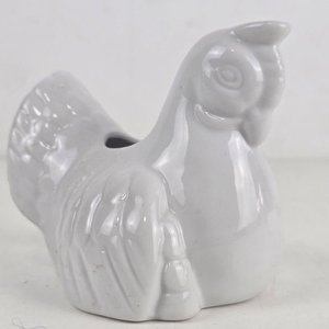 Lote de Cerámica Blanca: Fuentes, Tazas, Gallina y Más - imagen 6