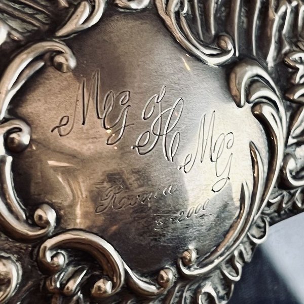 Porta foto Italiano de Roma en madera y plata con diseño en relieve - imagen 4