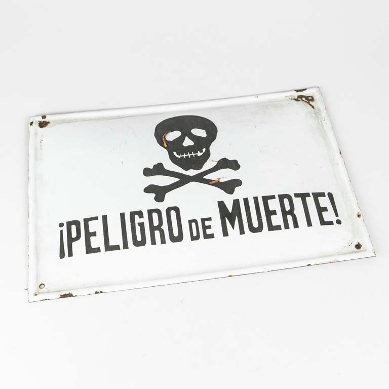 Lote anterior: Cartel de advertencia peligroso - Medidas: 25X37cm