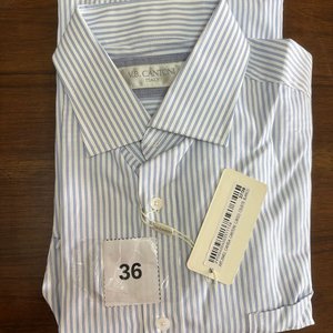 Camisa V.B. Cantoni Italia Rayada Talle 37/38 - imagen 1