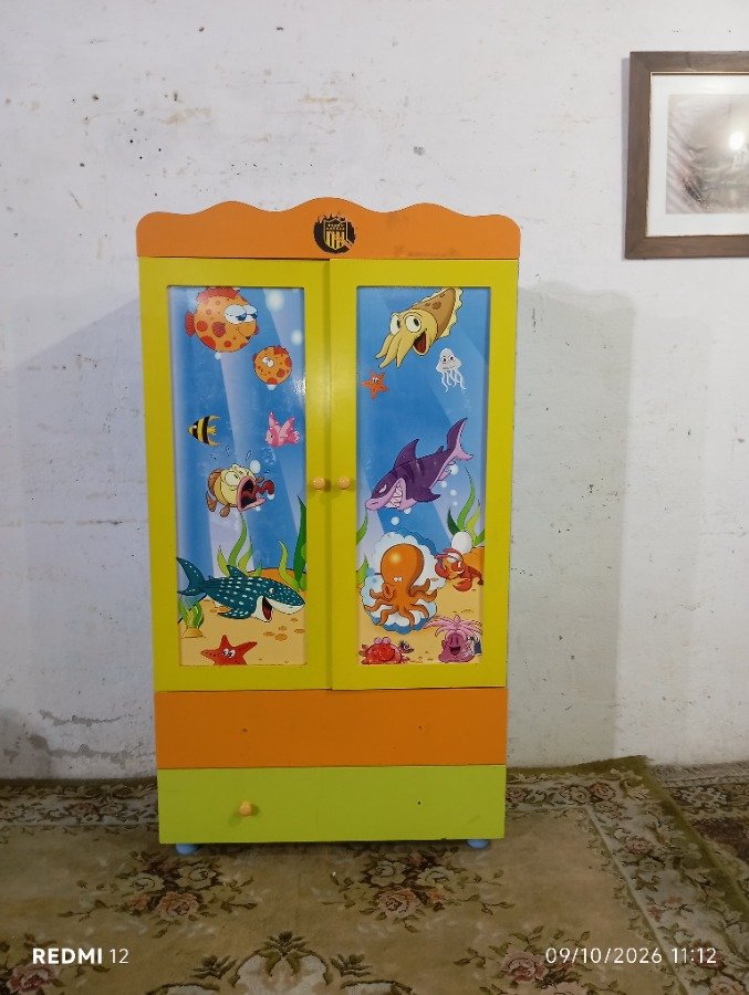Ropero Infantil 2 Puertas y 2 Cajones con Diseño Marino