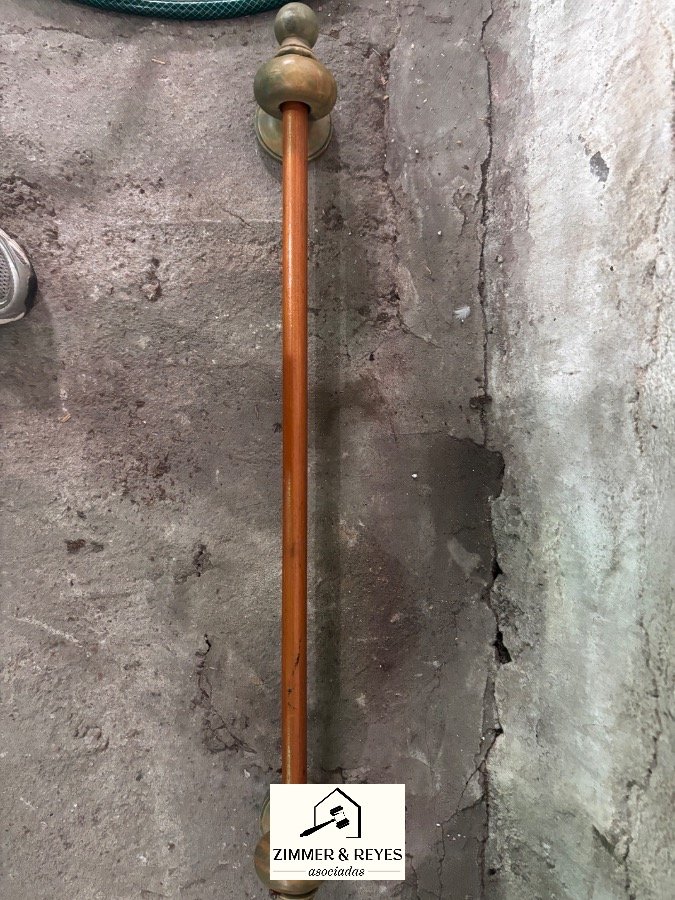 Barrote para Cortina Chico de Madera y Bronce