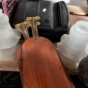 Ventilador de Techo con 3 Aspas de Madera y Bronce - imagen 2