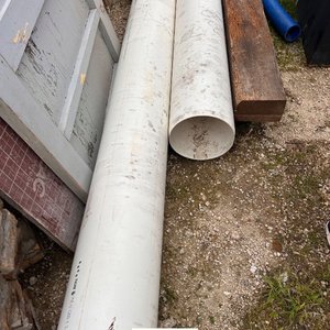 Dos caños de PVC blancos de 12 cm de diámetro - imagen 7