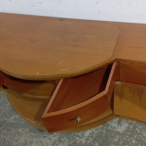 Rack Modular Bajo de Madera con Cuerpo Curvo, 6 Cajones y 2 Puertas - imagen 7