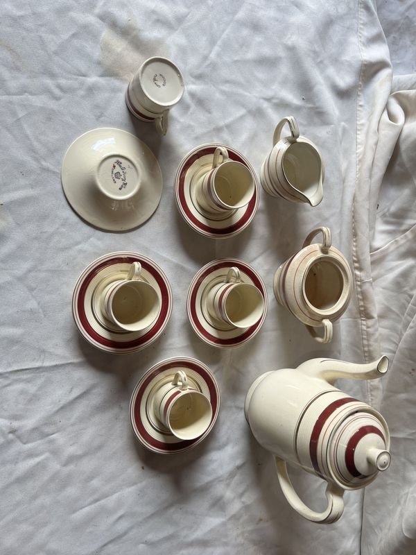 Juego de café inglés de 5 tazas en porcelana - imagen 3