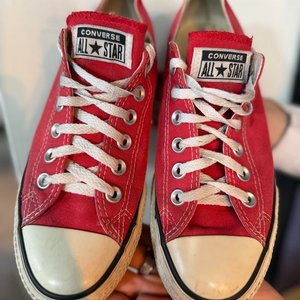 Zapatillas Converse All Star Rojas Plataforma Talle 37 - imagen 1