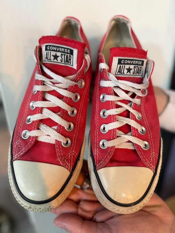 Zapatillas Converse All Star Rojas Plataforma Talle 37