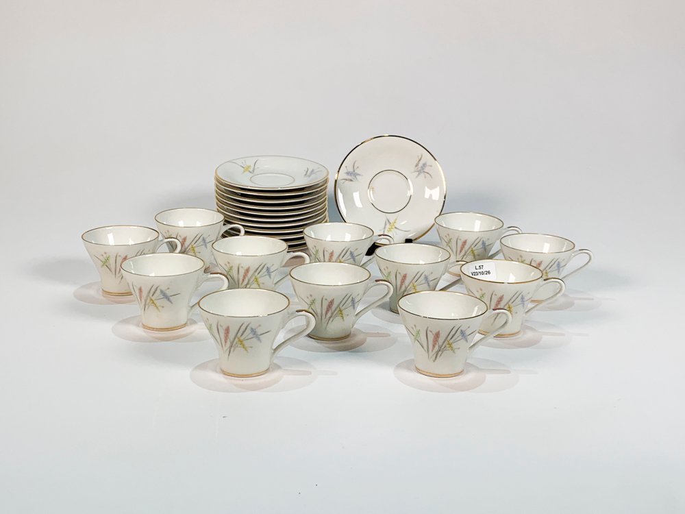 Doce Pocillos de Porcelana Edelstein Bavaria con Platillos
