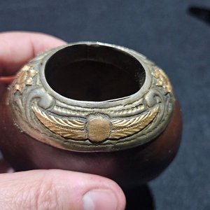 Mate Galleta de Calabaza con Detalles en Plata y Oro - imagen 2