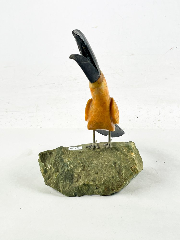 Figura de Ave en Piedra Tallada, 30 cm