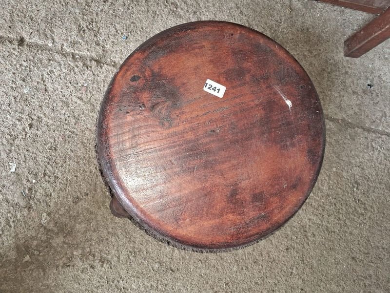 Mesa ratona en madera y marmol con banco en madera - imagen 8