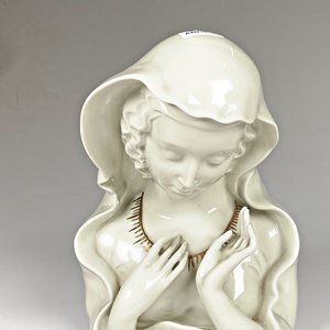 Figura Religiosa de Porcelana Bavaria, Alemania - 21 cm - imagen 2