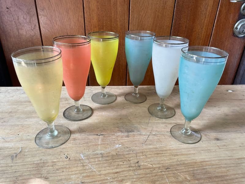 COPAS DE CRISTAL COLORES VARIOS