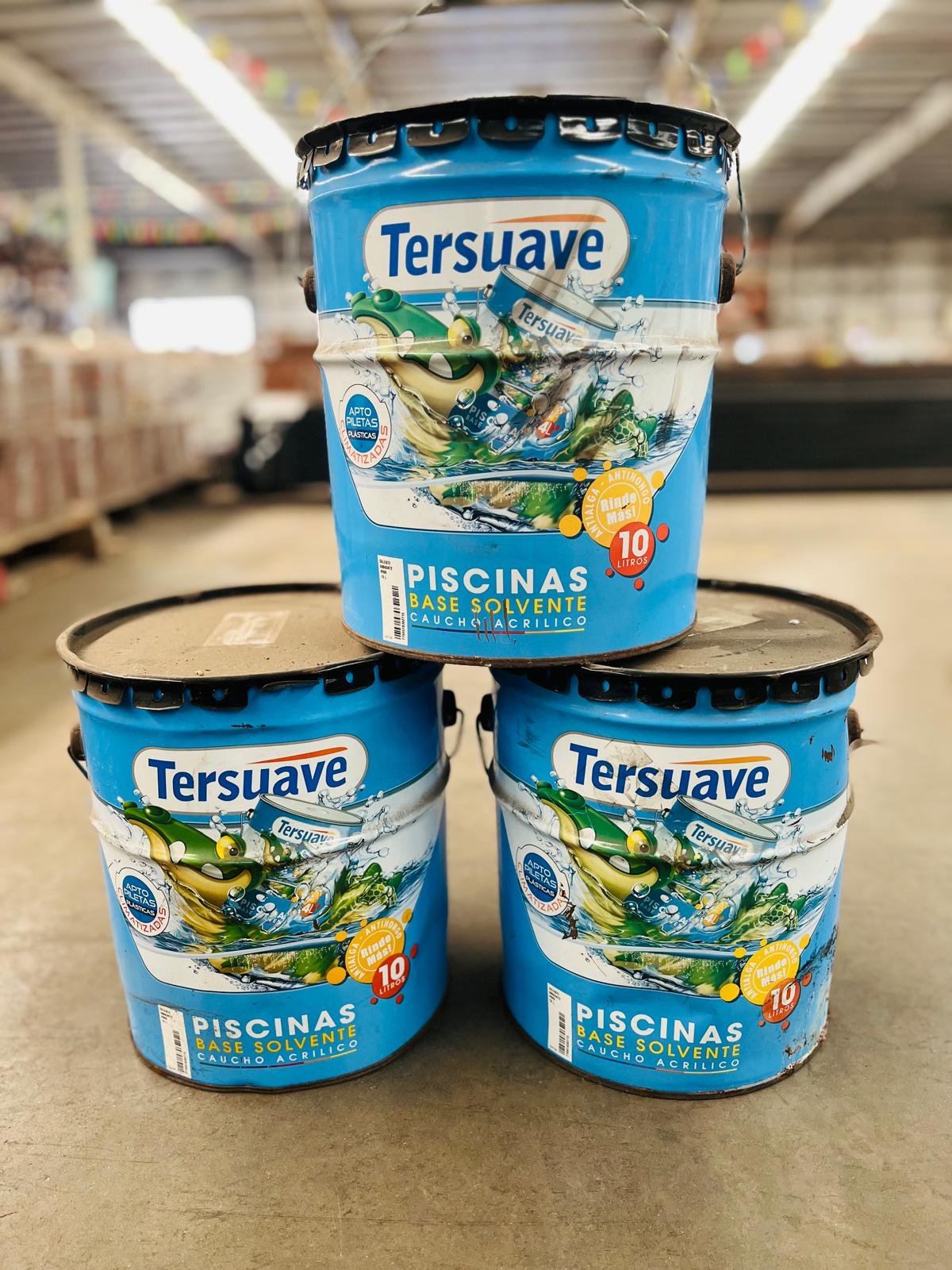 Lote de 3 Latas de Solvente para Piscina Tersuave 10 Litros