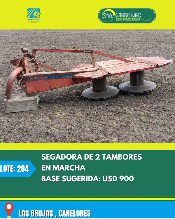 Segadora de 2 Tambores con Base Sugerida