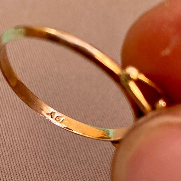 Anillo de Oro Antiguo con Brillante - imagen 4