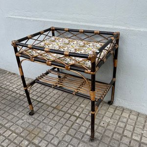 Juego de Patio Ratan: Mesa con Azulejos y 2 Sillones con Almohadones - imagen 9