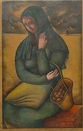 Lote anterior: Nelson Romero - Dama con canasta en tinta y acuarela sobre cartulina