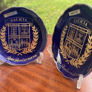 Lote anterior: 2 platillos adorno recuerdo de Pontevedra