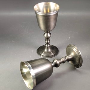 Juego de 4 Copas Vintage de Peltre "Minas Gerais" - 16cm Alto - imagen 11
