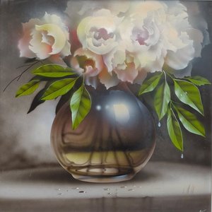 Cuadro "Flores en Jarrón" de Enrique Medina - imagen 2