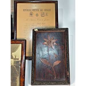 Lote de 6 Piezas: Fotografías Antiguas, Diplomas y Cuadro Decorativo - imagen 4