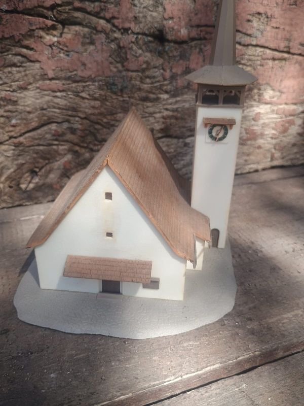 Maqueta Iglesia Pueblo Miniatura Modelismo Ferroviario
