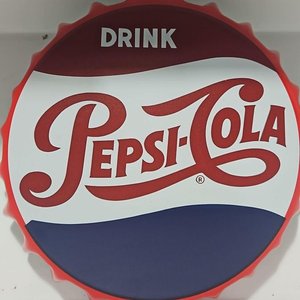 Cartel Decorativo Chapa Tapa Pepsi-Cola Vintage - imagen 2