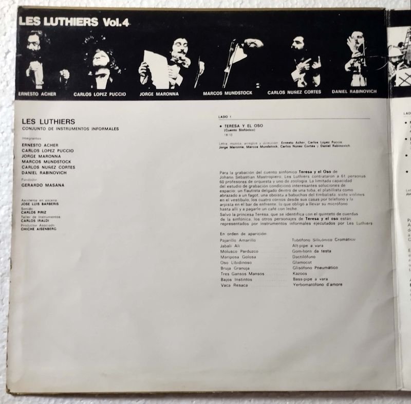Vinilo de Les Luthiers: Volumen 4, LP Uruguayo, 1976 - imagen 4
