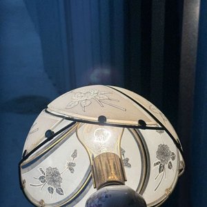 Lámpara de Mesa Clásica Vintage con Vidrio Esmerilado y Diseño de Rosas - imagen 9