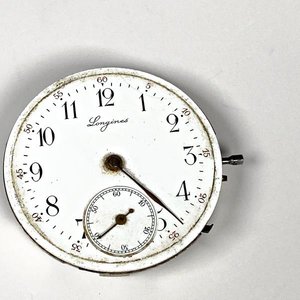 Lote siguiente: Máquina de Reloj de Bolsillo Longines con Esfera Esmaltada