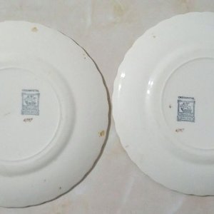 Plato Vintage Loza Inglesa Grindley England Cream Petal Borde Dorado 1930 - imagen 4