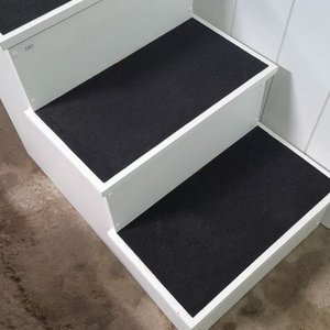 Escalera para Mascotas de 3 Niveles, Blanca con Negro - imagen 4