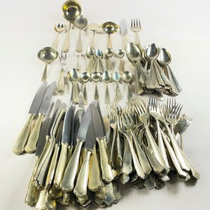 Conjunto de Cubiertos y Utensilios de Servir en Alpaca - imagen 1