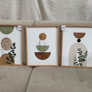 Lote siguiente: Set de 3 Cuadros Decorativos Abstractos Geométricos 40x50 cm