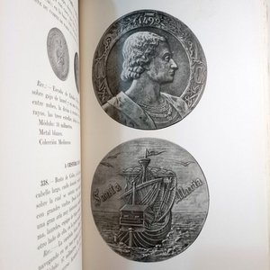 Libro Medallas Europeas Relativas a América de J. T. Medina, tapa dura, ilustrado, 1924 - imagen 2