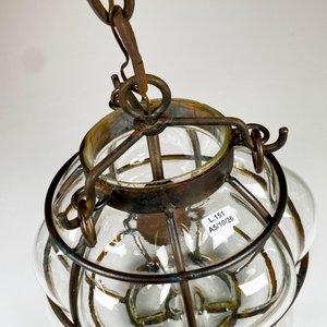Colgante de Vidrio Soplado y Hierro Forjado con Cadena - imagen 5