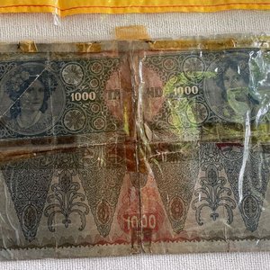 Billete de 1000 Coronas Austrohúngaras de 1902 y Bandera de Alemania - imagen 3