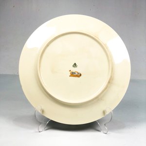 Plato de Porcelana Alemana Rosenthal Beige Floral con Guarda Dorada - imagen 3