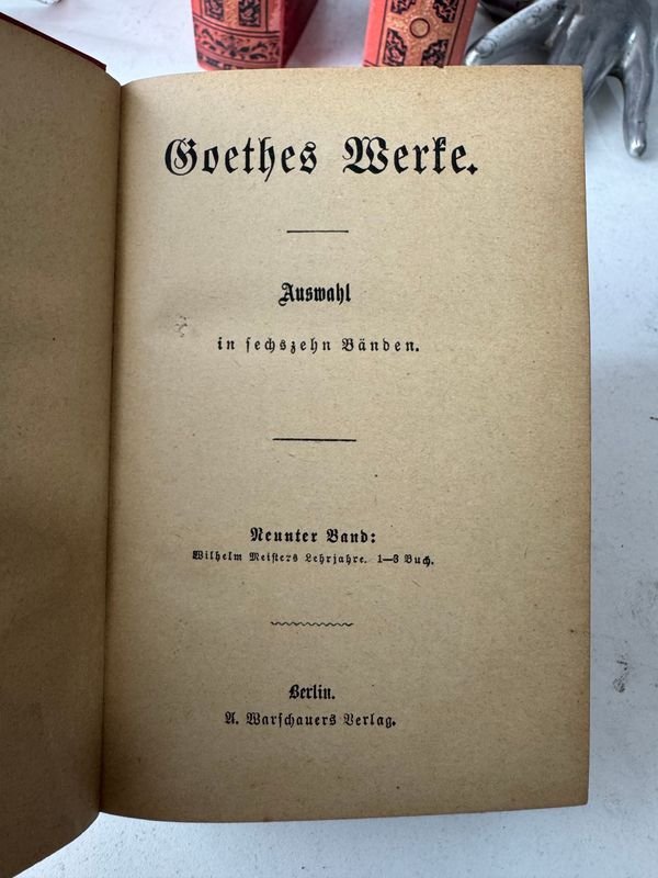 Cuatro Tomos de las Obras de Goethe por Johann Wolfgang von Goethe - Edición R. Warichauer Verlag - Berlin - imagen 6