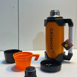 Termo de Acero Quirúrgico Grünhof Naranja 2.2 Litros Doble Vaso - imagen 11