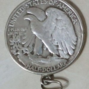Colgante de Moneda Walking Liberty de Plata .900 - Medio Dólar 1945 - imagen 2