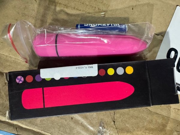 Juguete Vibrador Rosa con Batería y Caja